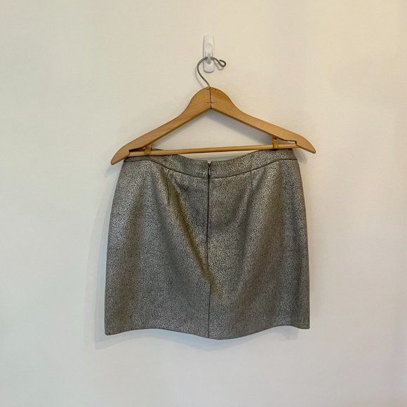 Metallic Silver Mini Skirt - Picture 3 of 3